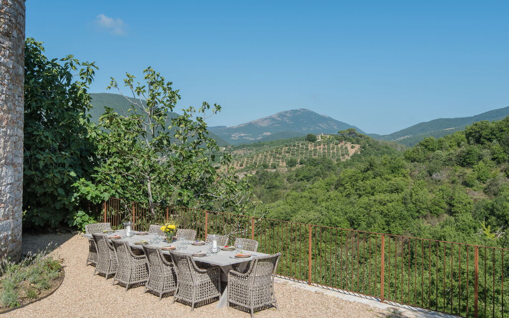 Villa Tognazzi: Attività, Balcone / Terrazza / Patio, Benessere, Caratteristiche, Estate, Giardino, Piscina, Primavera, Servizi, Vista Panoramica