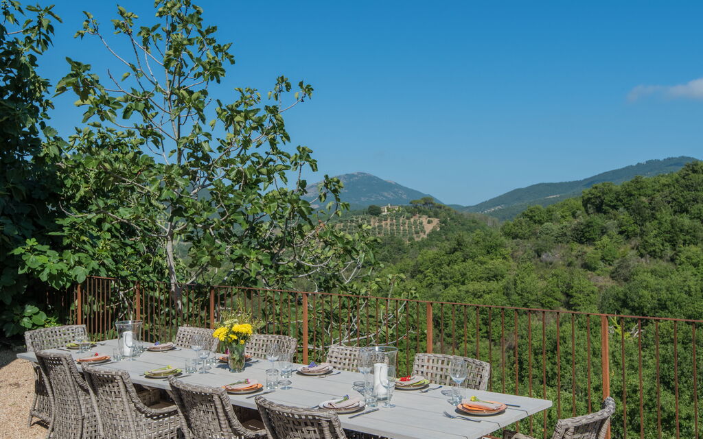 Villa Tognazzi: Attività, Balcone / Terrazza / Patio, Benessere, Caratteristiche, Estate, Giardino, Piscina, Primavera, Servizi, Vista Panoramica