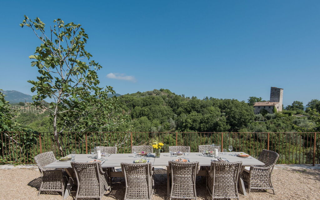 Villa Tognazzi: Attività, Balcone / Terrazza / Patio, Benessere, Caratteristiche, Estate, Giardino, Piscina, Primavera, Servizi, Vista Panoramica