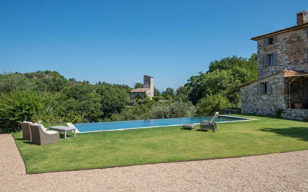 Villa Tognazzi: Attività, Balcone / Terrazza / Patio, Benessere, Caratteristiche, Estate, Giardino, Piscina, Primavera, Servizi, Vista Panoramica