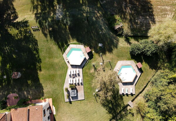 Villa Fortezza: Activities, Amenities, Balcony / Terrace / Patio, Building Exterior, Garden, Pool, Spring, Summer, Wellness