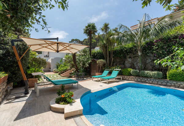 Villa Gotti: Building Exterior, Garden, Hot Tub, Main Entrance, Planimetry, Pool, Spring, Summer, Wellness