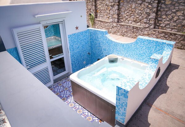 Villa Carola: Activities, Balcony / Terrace / Patio, Building Exterior, Garden, Hot Tub, Main Entrance, Pool, Spring, Summer