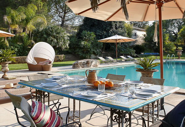 Villa Naxos: Activities, Amenities, Balcony / Terrace / Patio, Building Exterior, Facilities, Garden, Main Entrance, People, Pool, Spring, Summer, Wellness