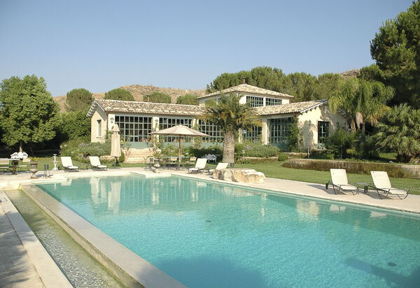 Villa Naxos: Activities, Amenities, Balcony / Terrace / Patio, Building Exterior, Facilities, Garden, Main Entrance, People, Pool, Spring, Summer, Wellness