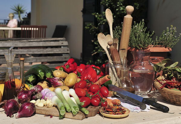 Villa Naxos: Activities, Amenities, Balcony / Terrace / Patio, Building Exterior, Facilities, Garden, Main Entrance, People, Pool, Spring, Summer, Wellness