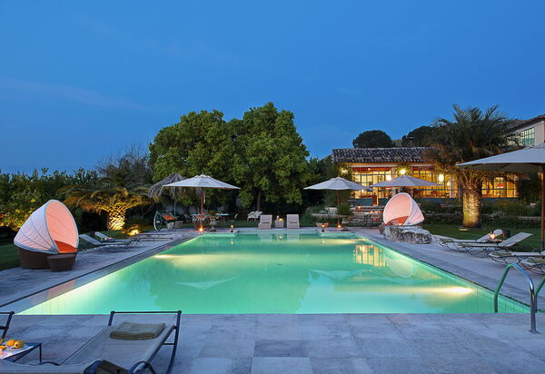 Villa Naxos: Activities, Amenities, Balcony / Terrace / Patio, Building Exterior, Facilities, Garden, Main Entrance, People, Pool, Spring, Summer, Wellness