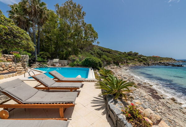 Villa Sardinia Star: Activities, Amenities, Balcony / Terrace / Patio, Building Exterior, Facilities, Garden, Main Entrance, Pool, Spring, Summer, Wellness