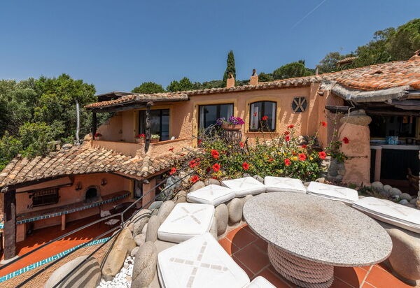 Villa Sardinia Star: Activities, Amenities, Balcony / Terrace / Patio, Building Exterior, Facilities, Garden, Main Entrance, Pool, Spring, Summer, Wellness