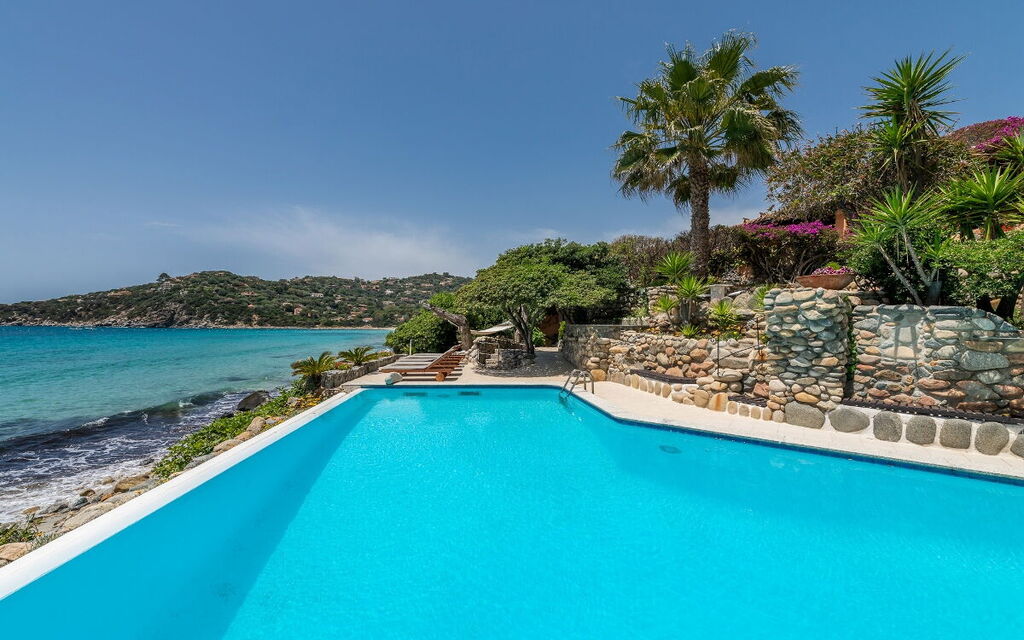 Villa Sardinia Star: Activities, Amenities, Balcony / Terrace / Patio, Building Exterior, Facilities, Garden, Main Entrance, Pool, Spring, Summer, Wellness