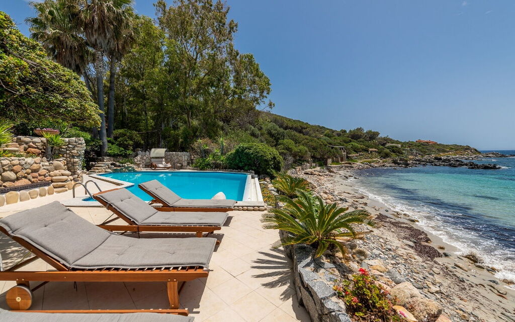 Villa Sardinia Star: Activities, Amenities, Balcony / Terrace / Patio, Building Exterior, Facilities, Garden, Main Entrance, Pool, Spring, Summer, Wellness