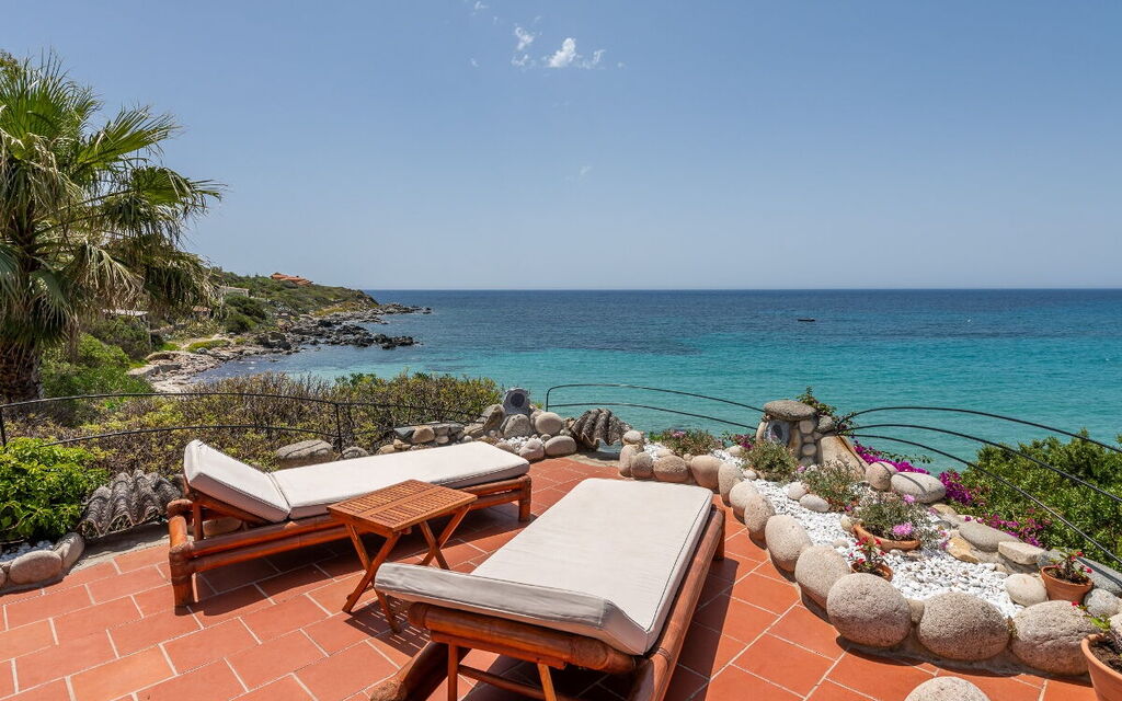 Villa Sardinia Star: Activities, Amenities, Balcony / Terrace / Patio, Building Exterior, Facilities, Garden, Main Entrance, Pool, Spring, Summer, Wellness