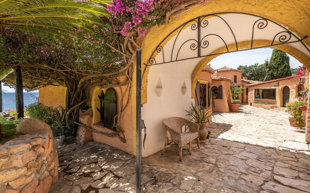 Villa Sardinia Star: Activities, Amenities, Balcony / Terrace / Patio, Building Exterior, Facilities, Garden, Main Entrance, Pool, Spring, Summer, Wellness