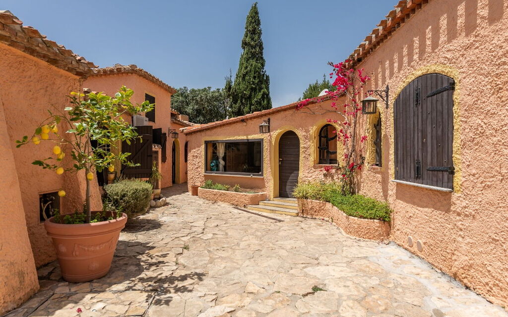 Villa Sardinia Star: Activities, Amenities, Balcony / Terrace / Patio, Building Exterior, Facilities, Garden, Main Entrance, Pool, Spring, Summer, Wellness