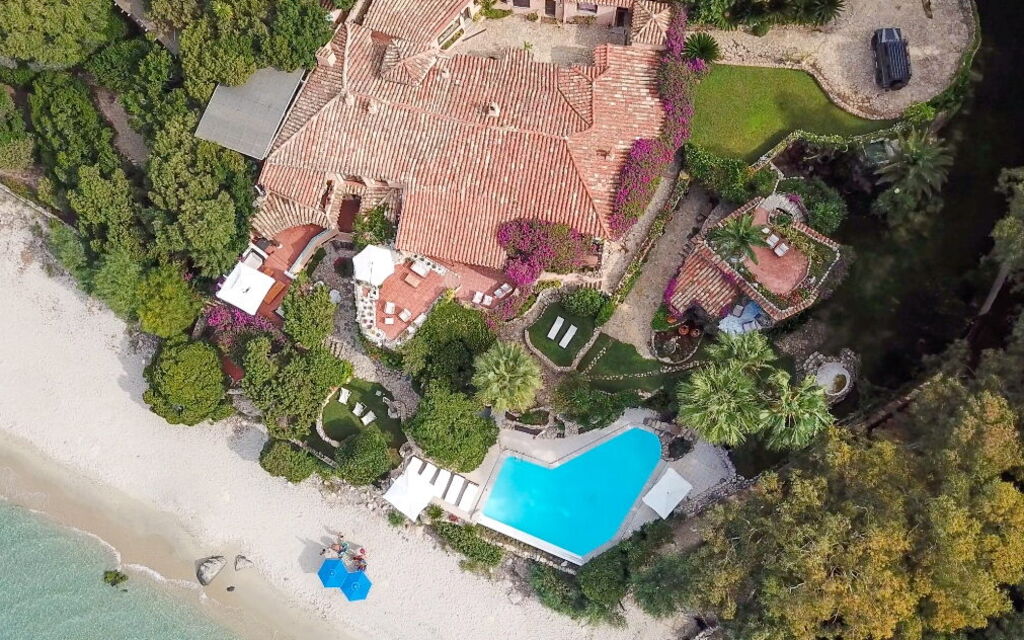 Villa Sardinia Star: Activities, Amenities, Balcony / Terrace / Patio, Building Exterior, Facilities, Garden, Main Entrance, Pool, Spring, Summer, Wellness