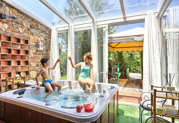 Villa San Gerbero: Activities, Amenities, Building Exterior, Garden, Hot Tub, Main Entrance, Pool, Spring, Summer