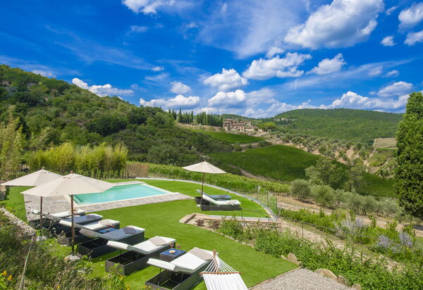 Villa Delizia: Activities, Amenities, Balcony / Terrace / Patio, Building Exterior, Pool, Room Detail, Spring, Summer