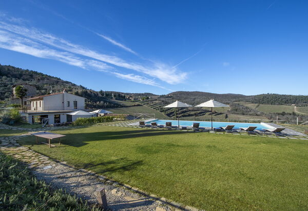 Villa Il Tino: Amenities, Building Exterior, Garden, Main Entrance, Other Room, Outdoor, Pool, Spring, Summer, Wellness