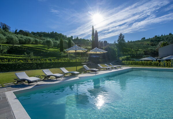 Villa Il Tino: Amenities, Building Exterior, Garden, Main Entrance, Other Room, Outdoor, Pool, Spring, Summer, Wellness