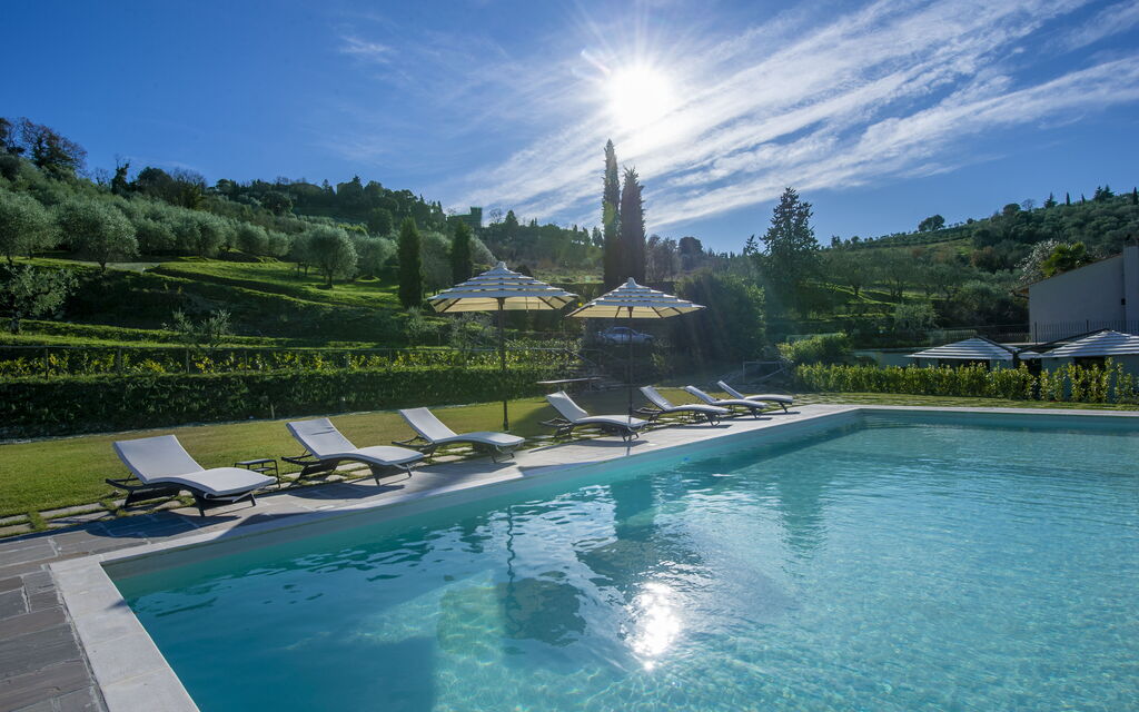 Villa Il Tino: Amenities, Building Exterior, Garden, Main Entrance, Other Room, Outdoor, Pool, Spring, Summer, Wellness