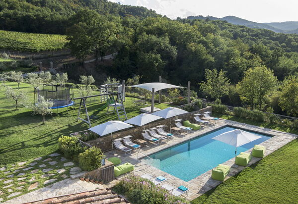 Villa Pianoro: Activities, Amenities, Balcony / Terrace / Patio, Building Exterior, Garden, Pool, Spring, Summer