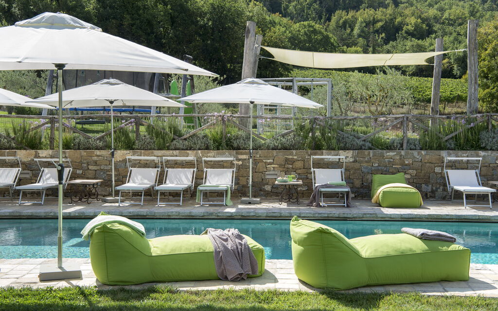 Villa Pianoro: Activities, Amenities, Balcony / Terrace / Patio, Building Exterior, Garden, Pool, Spring, Summer