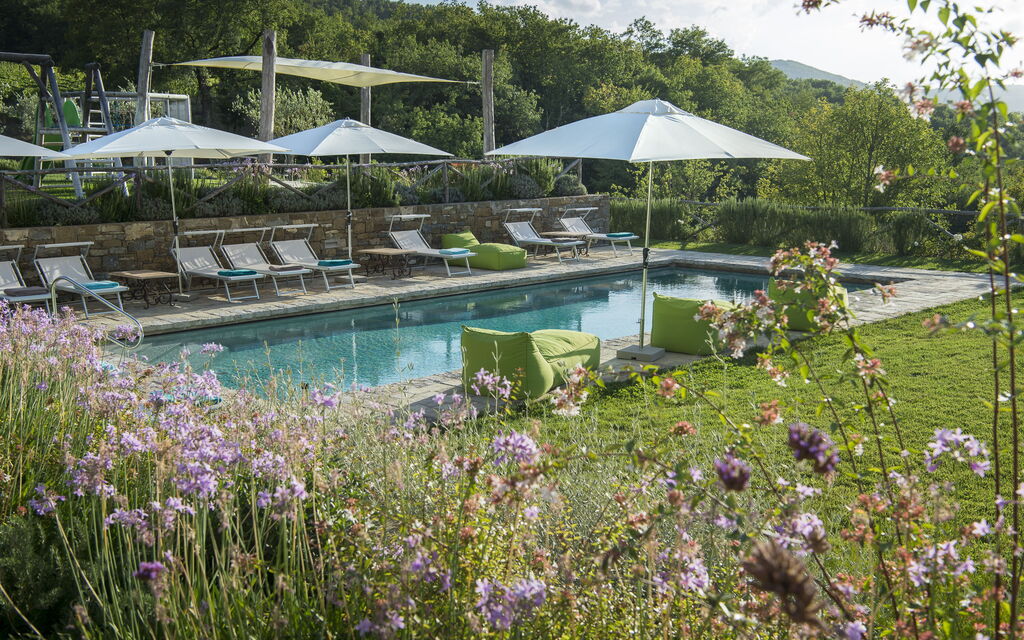 Villa Pianoro: Activities, Amenities, Balcony / Terrace / Patio, Building Exterior, Garden, Pool, Spring, Summer