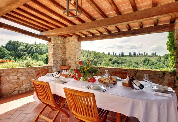Villa Baronessa: Balcony / Terrace / Patio, Building Exterior, Garden, Pool, Spring, Summer