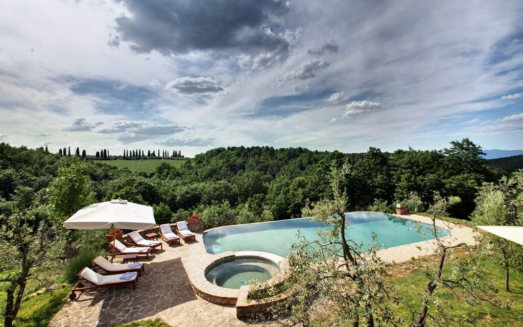 Villa Baronessa: Balcony / Terrace / Patio, Building Exterior, Garden, Pool, Spring, Summer