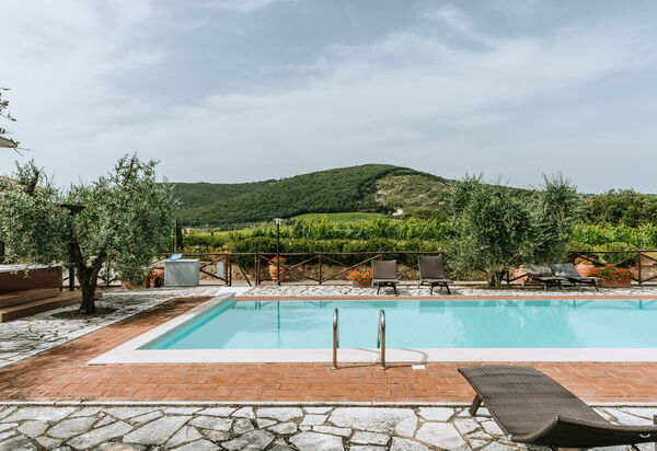 Villa Riello: Activities, Amenities, Balcony / Terrace / Patio, Building Exterior, Facilities, Garden, Kitchen, Main Entrance, Pool, Scenic View, Spring, Summer, Wellness