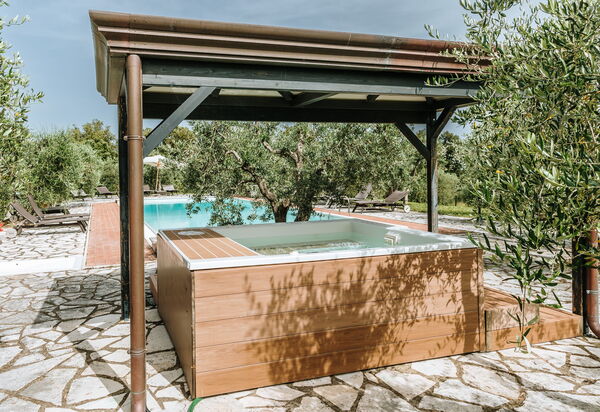 Villa Riello: Activities, Amenities, Balcony / Terrace / Patio, Building Exterior, Facilities, Garden, Kitchen, Main Entrance, Pool, Scenic View, Spring, Summer, Wellness