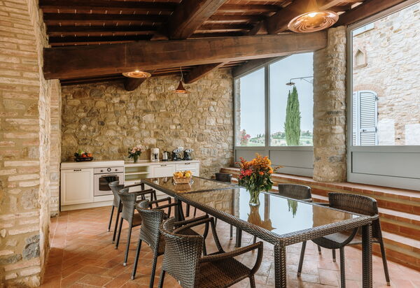 Villa Riello: Activities, Amenities, Balcony / Terrace / Patio, Building Exterior, Facilities, Garden, Kitchen, Main Entrance, Pool, Scenic View, Spring, Summer, Wellness