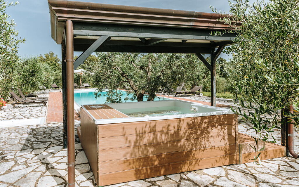 Villa Riello: Activities, Amenities, Balcony / Terrace / Patio, Building Exterior, Facilities, Garden, Kitchen, Main Entrance, Pool, Scenic View, Spring, Summer, Wellness