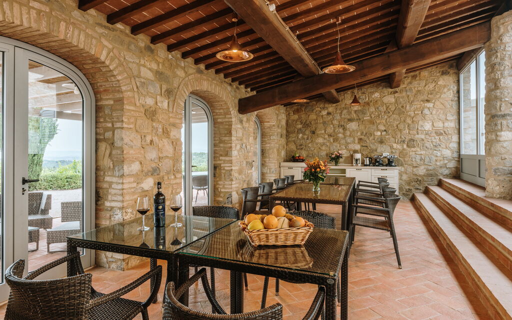 Villa Riello: Activities, Amenities, Balcony / Terrace / Patio, Building Exterior, Facilities, Garden, Kitchen, Main Entrance, Pool, Scenic View, Spring, Summer, Wellness
