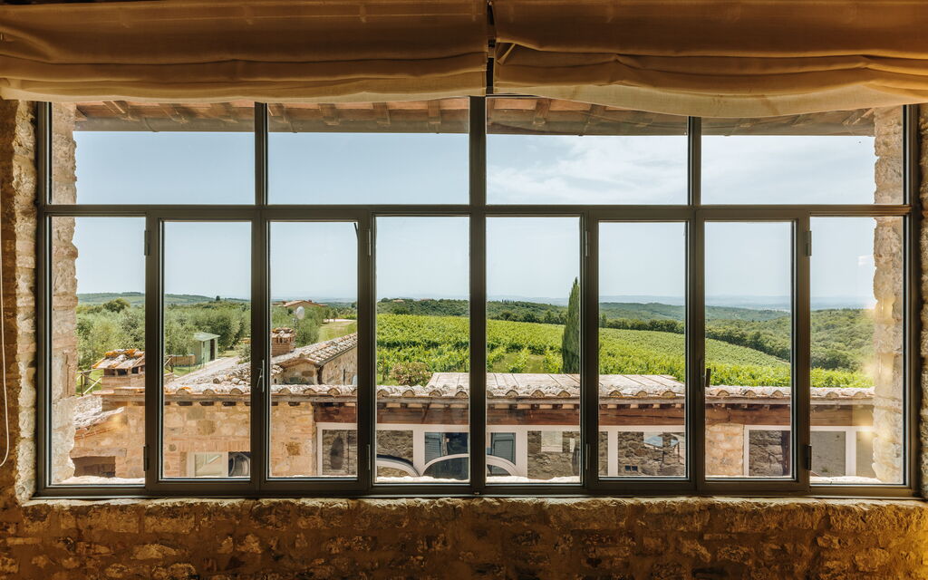 Villa Riello: Activities, Amenities, Balcony / Terrace / Patio, Building Exterior, Facilities, Garden, Kitchen, Main Entrance, Pool, Scenic View, Spring, Summer, Wellness