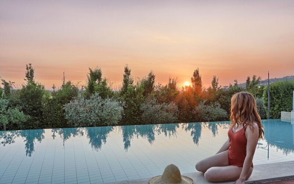 Villa San Gerbero 21: Building Exterior, Food, Hot Tub, Kitchen, Outdoor, Pool, Spring, Summer, Wellness