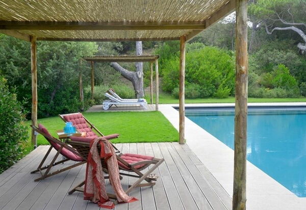 Villa Bibbona: all'aperto, Balcone / Terrazza / Patio, Estate, Esterni, Giardino, Piscina, Primavera