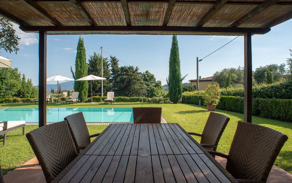 Villa Collini: Activities, Amenities, Balcony / Terrace / Patio, Building Exterior, Food, Garden, Main Entrance, Pool, Spring, Summer