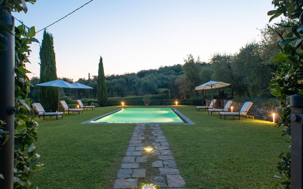 Villa Collini: Activities, Amenities, Balcony / Terrace / Patio, Building Exterior, Food, Garden, Main Entrance, Pool, Spring, Summer