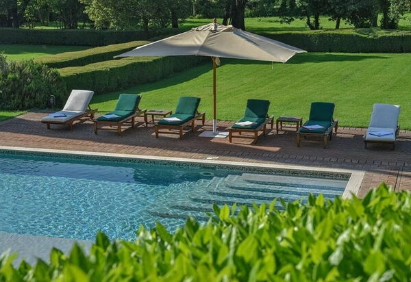 Villa Dal Ponte: Amenities, Balcony / Terrace / Patio, Building Exterior, Garden, Hot Tub, Pool, Spring, Summer, Wellness