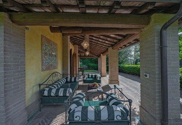 Villa Dal Ponte: Amenities, Balcony / Terrace / Patio, Building Exterior, Garden, Hot Tub, Pool, Spring, Summer, Wellness