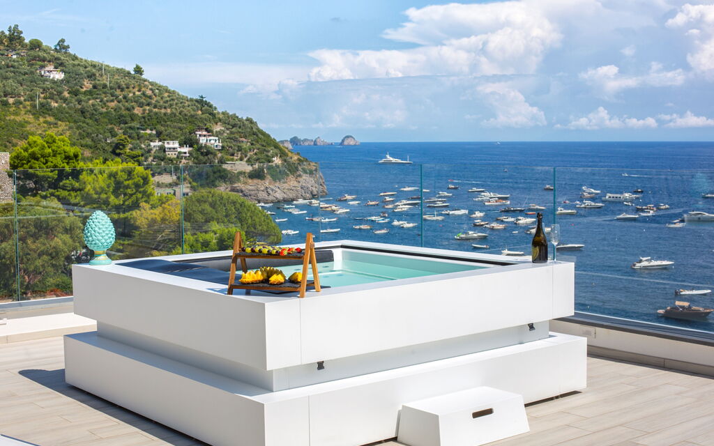 Villa Neri: Balcony / Terrace / Patio, Building Exterior, Garden, Main Entrance, Pool, Spring, Summer