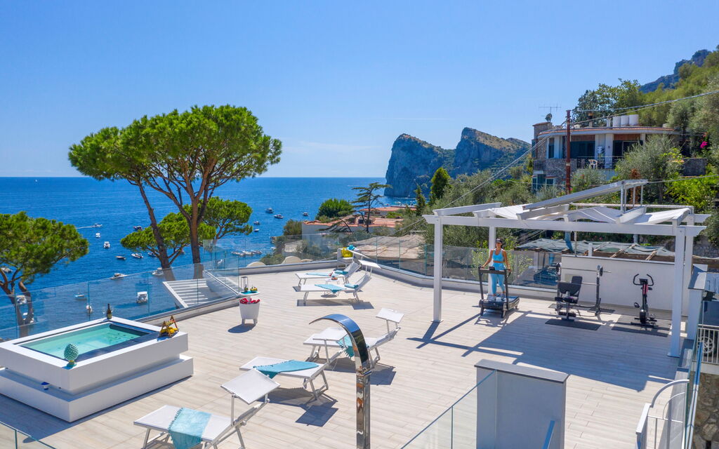 Villa Neri: Balcony / Terrace / Patio, Building Exterior, Garden, Main Entrance, Pool, Spring, Summer