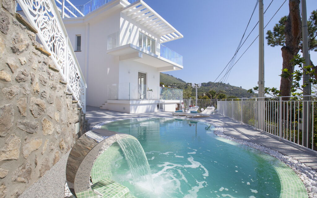 Villa Neri: Balcony / Terrace / Patio, Building Exterior, Garden, Main Entrance, Pool, Spring, Summer