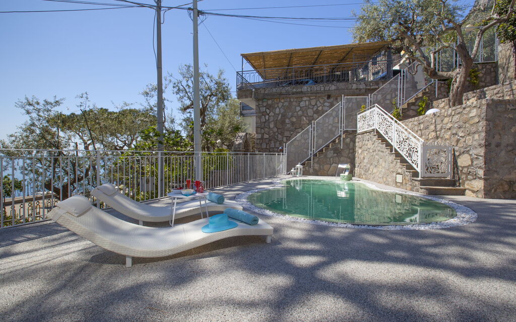 Villa Neri: Balcony / Terrace / Patio, Building Exterior, Garden, Main Entrance, Pool, Spring, Summer