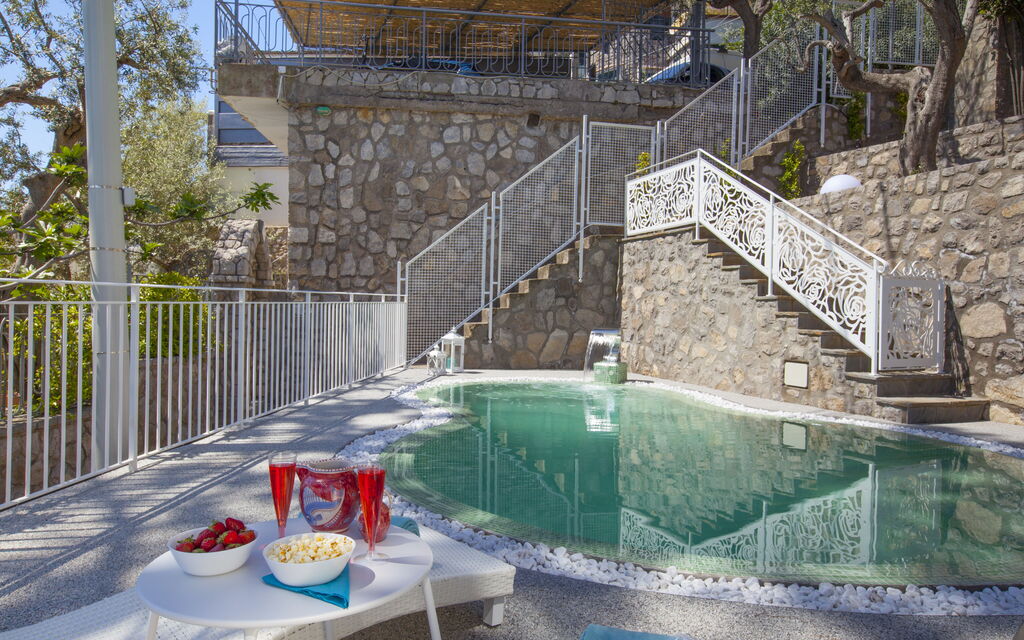 Villa Neri: Balcony / Terrace / Patio, Building Exterior, Garden, Main Entrance, Pool, Spring, Summer