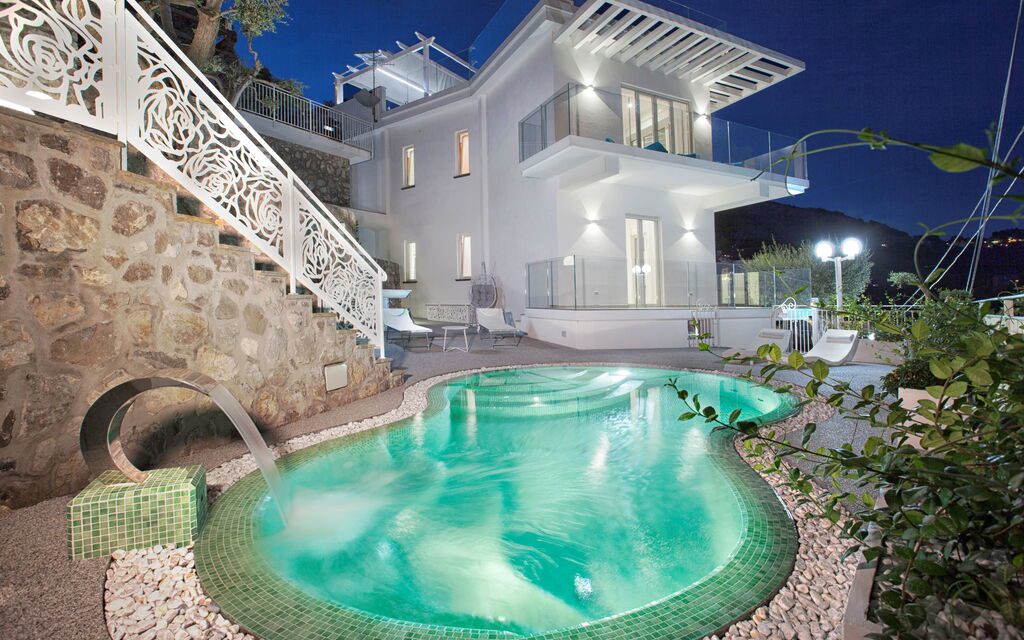 Villa Neri: Balcony / Terrace / Patio, Building Exterior, Garden, Main Entrance, Pool, Spring, Summer