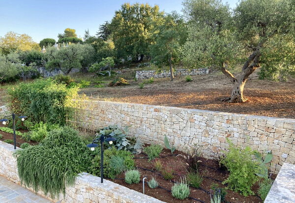 Trullo Francesca: Activities, Amenities, Balcony / Terrace / Patio, Building Exterior, Garden, Pool, Spring, Summer