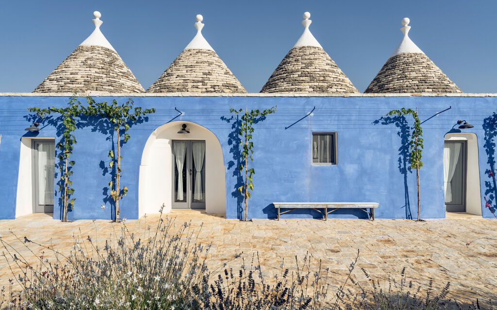 Trullo Cinzia: Attività, Balcone / Terrazza / Patio, Caratteristiche, Estate, Esterni, Giardino, Piscina, Primavera, Servizi
