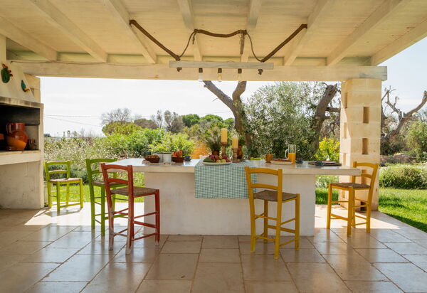 Trullo Padronale: Amenities, Building Exterior, Garden, Kitchen, Main Entrance, Outdoor, Spring, Summer